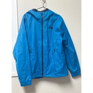 The North Face DryVent Blue Hooded Rain Jacket Waterproof Windproof Men's Medium